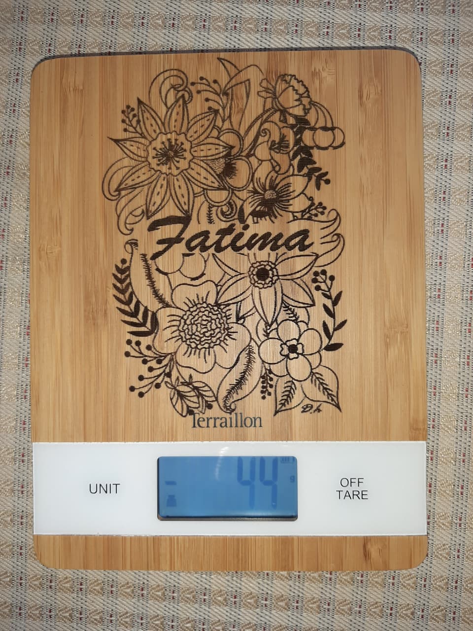 Balance de cuisine personnalisée Fatima